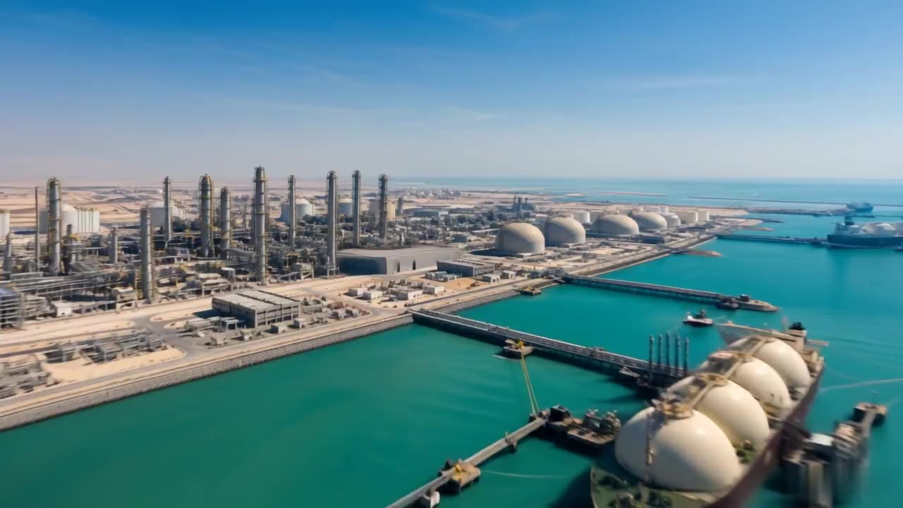 Industrial facility aerial view
