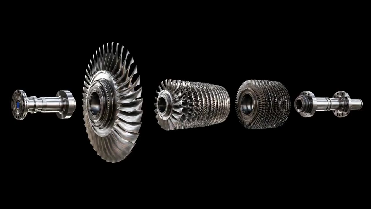 Exploded turbine rotor stages